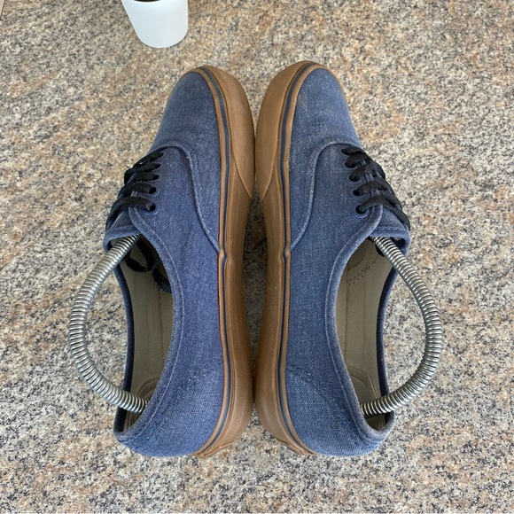 Vans Authentic Off The Wall Classic Blue Canvas/Denim Gum Men size 7 / Women 8.5 - Picture 6 of 9